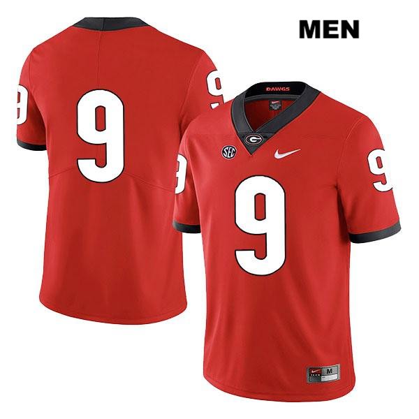 Georgia Bulldogs Men's Nathan Priestley #9 NCAA No Name Legend Authentic Red Nike Stitched College Football Jersey LBB4556LI